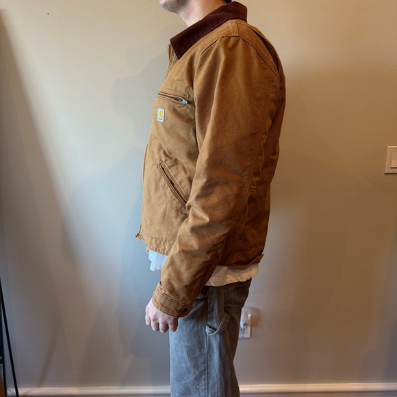 Carhartt Duck Lined Detroit Jacket Size LARGE - Picture 4 of 9